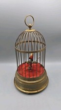 Caixa de música vintage alemã gaiola de bronze canto autômato pássaro (funciona!! sem som) comprar usado  Enviando para Brazil