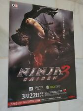 Pôster promocional japonês B2 Ninja Gaiden 3 PS3 XBOX 360 loja oficial  comprar usado  Enviando para Brazil