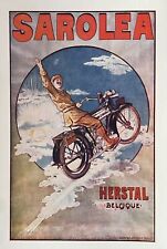 Affichette moto ancienne d'occasion  Herry