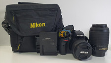 PACOTE MUITO BOM ESTADO!! Lente Nikon D3300 com 18-55mm VR e 55-200 DX *SC: 1175 SOMENTE comprar usado  Enviando para Brazil