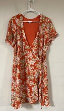 Usado, Vestido J Jill tamanho LP mamão floral babado manga esvoaçante carreira vermelho coral comprar usado  Enviando para Brazil