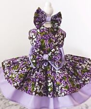 VESTIDO ARNÉS DE PERRO CON ARCO DE PELO PÚRPURA Y LAVANDA NUEVO HECHO A MANO ENVÍO GRATUITO segunda mano  Embacar hacia Mexico