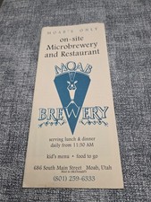Menu de cerveja artesanal MOAB BREWERY UTAH comprar usado  Enviando para Brazil