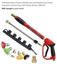 Pistola de lavadora de pressão Tool Daily Deluxe, com extensão de varinha de substituição, 5 bicos comprar usado  Enviando para Brazil