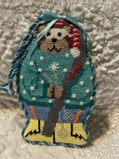 Needlepoint bear skiing for sale  Hardyville