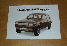 Reliant kitten brochure for sale  FAREHAM