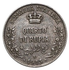 Usado, Somalia Italiana - Quarto di Rupia 1913 - RR - R2 comprar usado  Enviando para Brazil