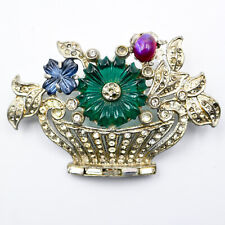 Broche Trifari Alfred Philippe Tutti Frutti cesta salada de frutas KTF Art Deco comprar usado  Enviando para Brazil