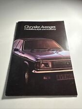 Chrysler avenger 1979 for sale  NEWCASTLE UPON TYNE