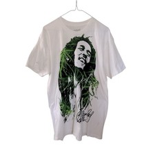 Camiseta gráfica branca Bob Marley tamanho médio música reggae urbana festival de algodão comprar usado  Enviando para Brazil