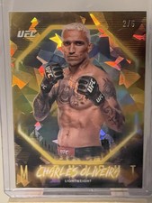 2025 Topps UFC Midnight Charles Oliveira leve ouro rachado gelo /5 comprar usado  Enviando para Brazil