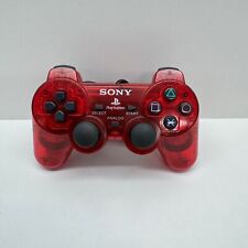 Controle genuíno PS2 vermelho claro DualShock 2 Sony Playstation transparente testado comprar usado  Enviando para Brazil