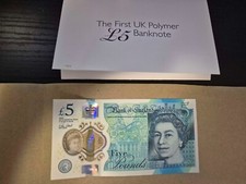 Aa39 uncirculated five for sale  ASHTON-UNDER-LYNE