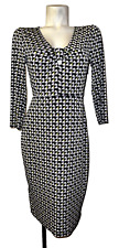 Vestido LAUNDRY By Design tamanho 4 multicolorido geométrico bainha elástica corte buraco na fechadura comprar usado  Enviando para Brazil