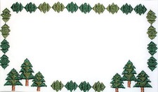 Pine trees embroidered d'occasion  Expédié en France