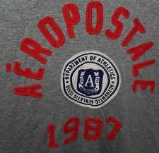 Camisa Aeropostale masculina grande cinza 1987 logotipo bordado Y2K  comprar usado  Enviando para Brazil