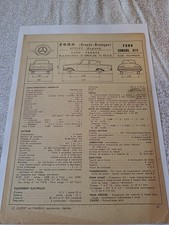 Fiches technique FORD CONSUL 315  comprar usado Fiches technique FORD CONSUL 315  comprar usado  Enviando para Brazil