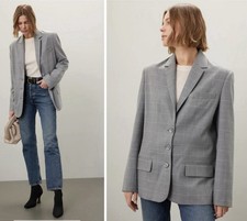 Blazer Marissa Webb Madison cinza esterlina lã listra de giz namorado pequeno novo sem etiquetas comprar usado  Enviando para Brazil