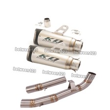 Tubo traseiro silenciador de escape motor ponta de link médio R&L para Kawasaki Z1000 2007-2009 comprar usado  Enviando para Brazil