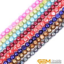 Contas de pedra preciosa de água doce 7-8 mm pérola forma livre para fazer joias 13" YB comprar usado  Enviando para Brazil