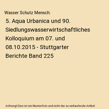 Wasser schutz mensch gebraucht kaufen  Trebbin