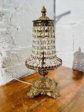 Abajur de mesa vintage Boudoir, ouro, bronze, lustre, cristal, francês comprar usado  Enviando para Brazil