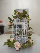 Vintage white birdcage for sale  BOLTON