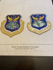 Usado, Lote de patches da USAF (2) - Comando Sul das Forças Aéreas dos EUA - Décadas de 1960-70 comprar usado  Enviando para Brazil