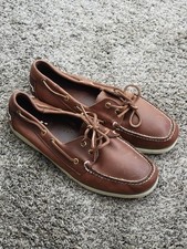 Sapatos masculinos Island Surf Boat tamanho 12M couro marrom com cadarço casual deck shoe, usado comprar usado  Enviando para Brazil