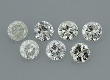 Diamantes soltos redondos brilhantes misturados 2,7 mm 0,57 ct diamantes soltos naturais comprar usado  Enviando para Brazil