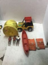 Barraca vintage Tonka Coleman Jeep canoa amarela 2 sacos de dormir laranja 3 pessoas comprar usado  Enviando para Brazil