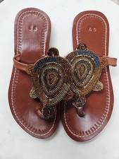 Leather Sandals Bead Decoration Ladies Footwear Casual slippers women Shoes comprar usado Leather Sandals Bead Decoration Ladies Footwear Casual slippers women Shoes comprar usado  Enviando para Brazil