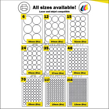 Etiquetas redondas autoadesivas circulares de impressora a laser ou jato de tinta A4. Adesivos circulares comprar usado  Enviando para Brazil