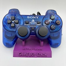 Controle Sony PlayStation 2 PS2 azul claro DualShock OEM SCPH-10010 testado comprar usado  Enviando para Brazil