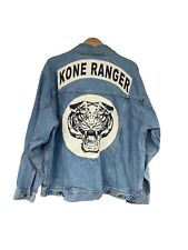 Jaqueta Wrangler Trucker Masculina Tamanho XL Kone Ranger Jeans Upcycled Vintage comprar usado  Enviando para Brazil