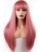 Perruque synthétique rose d'occasion Perruque synthétique rose d'occasion  Artix
