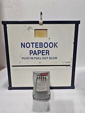 Dispensador de papel antigo operado por moeda 75 centavos notebook venda automática com chave RARO  comprar usado  Enviando para Brazil