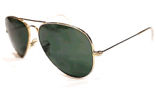 Óculos de sol Ray Ban RB3025 aviador ouro metal verde 58-14 I35 Itália LEIA comprar usado  Enviando para Brazil