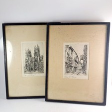 Vintage etching edward for sale  NORWICH