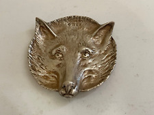 Usado, Broche/bandeja de cartão vintage raro Asprey London prata esterlina cabeça de raposa comprar usado  Enviando para Brazil