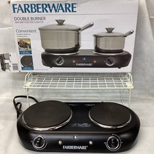 Cooktop elétrico preto queimador duplo FARBERWARE 1800W na CAIXA comprar usado  Enviando para Brazil