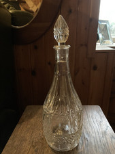 Cut glass decanter for sale  PENCADER