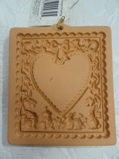 Molde de prensa de algodão 1994Terra Cotta 5"x6" corações coelhos/coelhos/flores/valentim comprar usado  Enviando para Brazil