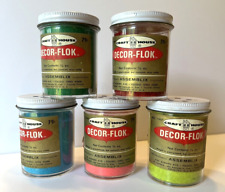 Lote de 5 frascos de 3/4 oz descontinuado vintage para decoração de casa de artesanato - Flok Craft Flocking, usado comprar usado  Enviando para Brazil