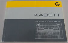 Usado, Instrucciones Servicio / Manual Opel Kadett E Inclusive Gsi Stand 04/1986 comprar usado  Enviando para Brazil