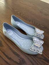 Sandálias de borracha Zaxy para meninas novas em folha azul com borboleta EUR31 sapatos baixos RRP $80, usado comprar usado  Enviando para Brazil