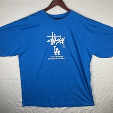 Camiseta de beisebol Stussy masculina 2XL XXL azul Its Time For Dodger Stüssy rara liga principal de beisebol comprar usado  Enviando para Brazil