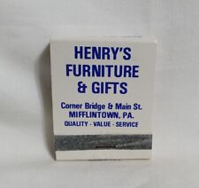 Vintage matchbook henry for sale  Spindale