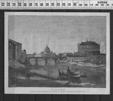 G313 / GRAVURE 1877 /  UNE VUE DE ROME comprar usado  Enviando para Brazil