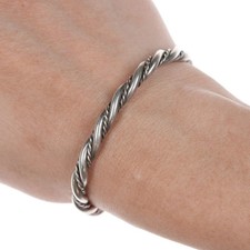 Bracelete de fio torcido vintage Navajo 6" comprar usado  Enviando para Brazil